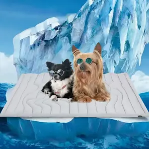 Pet Cooling Ice Pad for Dog Beds & Cat Houses - Summer Cooling Sleeping Pad with Technology, Portable, Waterproof, Durable, Gel-Free, Machine Washable, Safe & Durable Design