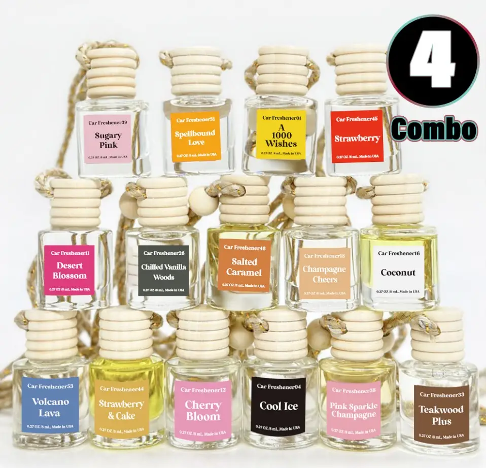 4 Multi Combo Pick Scent Car Freshener Hanging Air Diffuser Made in USA Long Lasting