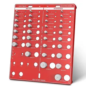 Metric & Standard Thread Checker, 42-point Thread Checker, Thread Size Identification Board, Hand Measuring Hardware Tools for Efficient Diy Projects, Industrial Bolt & Nut Gauge, Men Gadgets