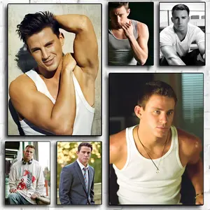 C-Channing T-Tatum Poster HD Sticky Waterproof Vintage Wall Art | High Quality Print Aesthetic Home Living Bedroom Bathroom hallway Decor Trendy Room Decoration | Multiple Size Options Available
