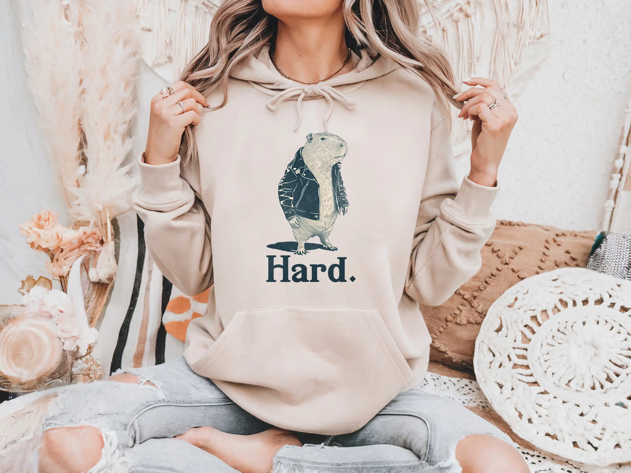 Capybara Hoodie Rodent Shirts Funny Shirt for Women Men  Cute Vintage Shirts