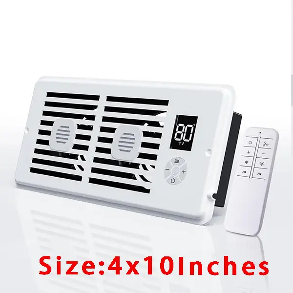 Nexillumipop 4" x 10" Quiet Ventilation Fan Booster with Aromatherapy Diffuser, Remote Control, 10-Speed Smart Air Booster for AC Ducts to Enhance Hea