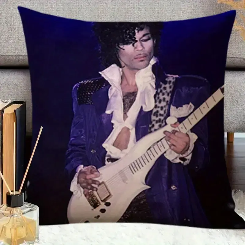 1PC Prince Music Idol Pillowcase - Zipper Closure, Machine Washable - Living Room, Bedroom Decor - Gift for Music Fans and Prince Memorabilia Collectors, Vintage Music Style