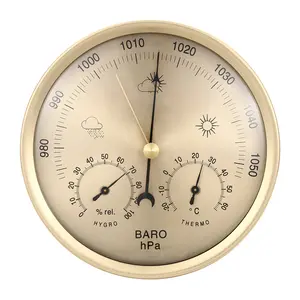 3-in-1 Temperature, Humidity, and Barometer Weather Forecasting Mechanical Wall Clock for Home