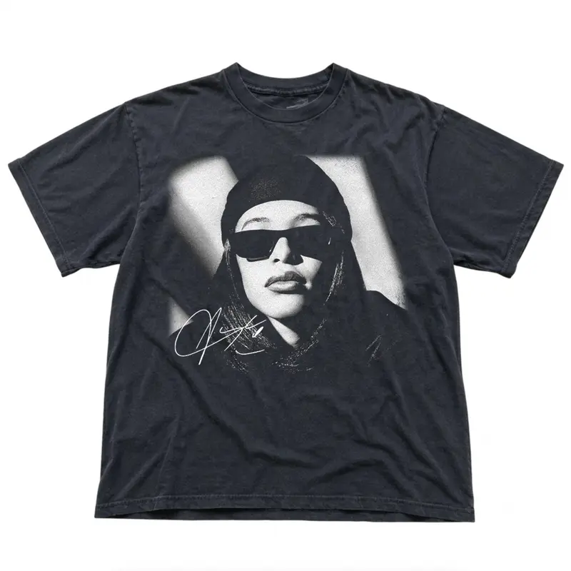 Y2K Aaliyah Classic Tee, Vintage 90s Bootleg Rap Tee Style, Aaliyah Sweatshirt Womenswear Top Streetwear