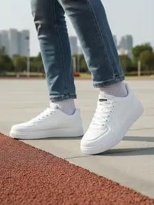 Men's Fashionable  Lace Up Training Shoes, Men's Casual Sneakers, Casual Comfortable Breathable Sports Running Shoes, Male All-match Round Toe Shoes for Daily Wear, Outdoor Running Shoes