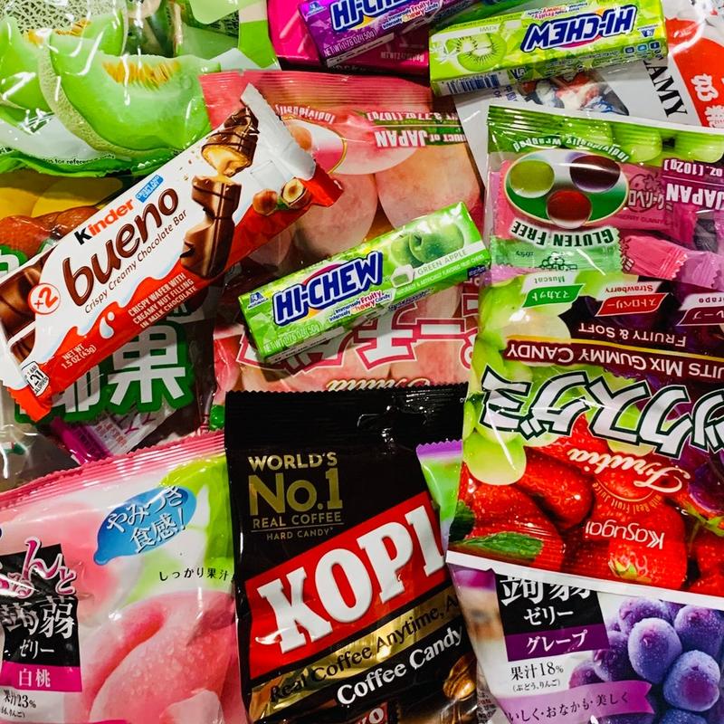 Assorted Asian Candy Box 10-15 Full Sized Items Candies For Holiday Jelly Gummy Candies Chocolate Ultimate Bundle Gift Multipack