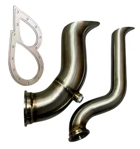 B H D Series Tear Drop Hood Exit Up Pipe Dump Tube for Top Mount Turbo Manifold Hood Guard