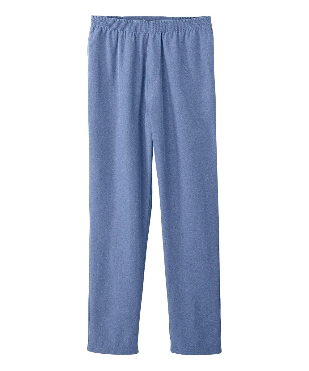 Men's Adaptive Polyester Gabardine Slacks - Open Back, Elastic Waist for Easy Seated Dressing, Home Care, Retirement, Nursing Home Use, 3XL (46) for Wheelchair Users
