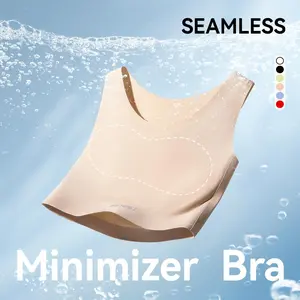 Minimizer Seamless Bra Comfortable Breathable Sports Bra with Flattening Effect Hypoallergenic Lining Yoga Gym Activewear Yoga Clothes