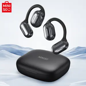 MINISO OWS Open Bluetooth Earphones HIFI Sound Quality Music Wireless Earphones Gaming Low Latency Wireless Earphones IPX5 Waterproof OWS Earphones Comfortable to Wear Earbuds Touch Control Compatible with All Mobile Phones