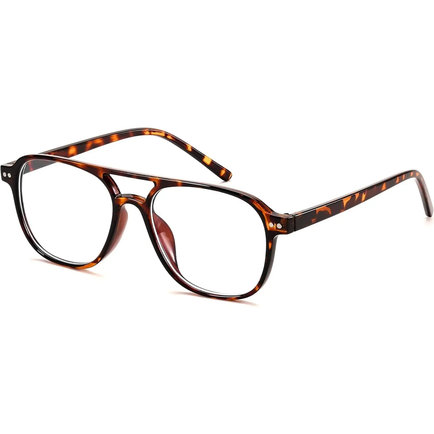 FEISEDY Blue Light Blocking Glasses Women Men Square Computer Lightweight Pilot Glasses Anti Eyestrain & UV Glare B0141