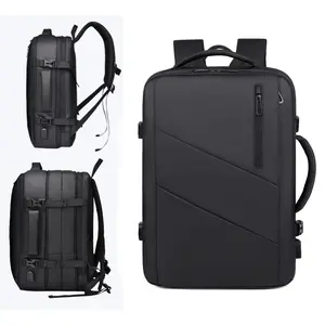 High-End Computer Bag, Large-Capacity Business Backpack, Office Work Bag, Water-Resistant Leather Film, Stylish Shoulder Bag for Professionals