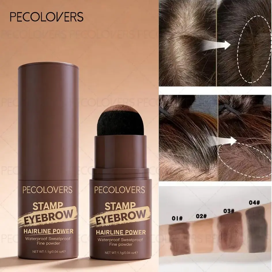 1PC Sweatproof Eyebrow Contour Stick, Root Edge Shadow Filling Powder,Waterproof Hairline Concealer Pen