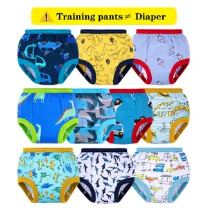 BIG ELEPHANT Toddler 10 Pack Potty Training Pants，Learning Pants for Boys