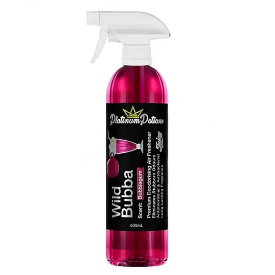 Platinum Potions Fruity Sweet Pink Bubble-Gum Scented Car Fragrance Air Freshener - Thick Gooey Wild Bubba Aroma Automotive Interior Accessory Perfume