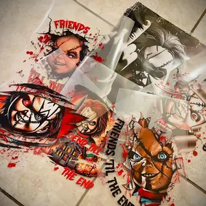 Chucky The Doll DTF Transfers - 6 High-Quality Transfers for Crafting and Decorating Various Items