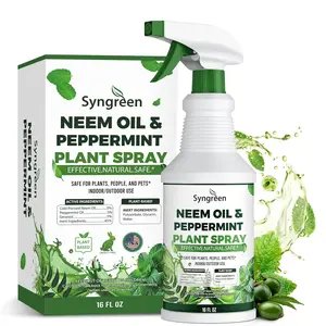 Neem oil spray for plants with peppermint gentle leaf maintenance for indoor and outdoor greenery 16oz