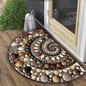 1PC Retro Pattern Welcome Mat - Washable Doormat with Silicone Backing for Porch/living Room/bedroom/office and Outdoor Decor