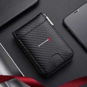 Men's Leather Car Wallet, Durable Design for Cards & Tickets, Ideal for Dodge Durango RAM Chargers, Secure Storage Solution