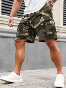 Men's Camo Print Camouflage Multi-pocket Utility Cargo Shorts, Regular Fit Casual Fashion Comfy Fabric Shorts for Summer, Men's Bottoms for Daily Wear