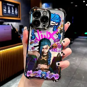 Cool girl J-Jinx Phone Case Suitable for iPhone 17 16 15 14 13 12 11 Mini Pro Max Air Plus Samsung Galaxy S26 S25 S24 S23 S22 Anti Fall Transparent Soft Back Cover