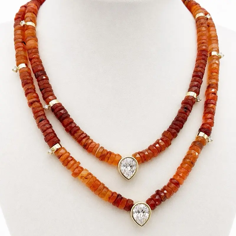 Carnelian Necklace Natural Gemstone