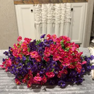 24 Bundles Artificial Flowers for Indoors & Outdoors, Fake Flower Plants for Garden, Porch, Window Box, Home Decor (8 Colors) #GLOBAL PICKS