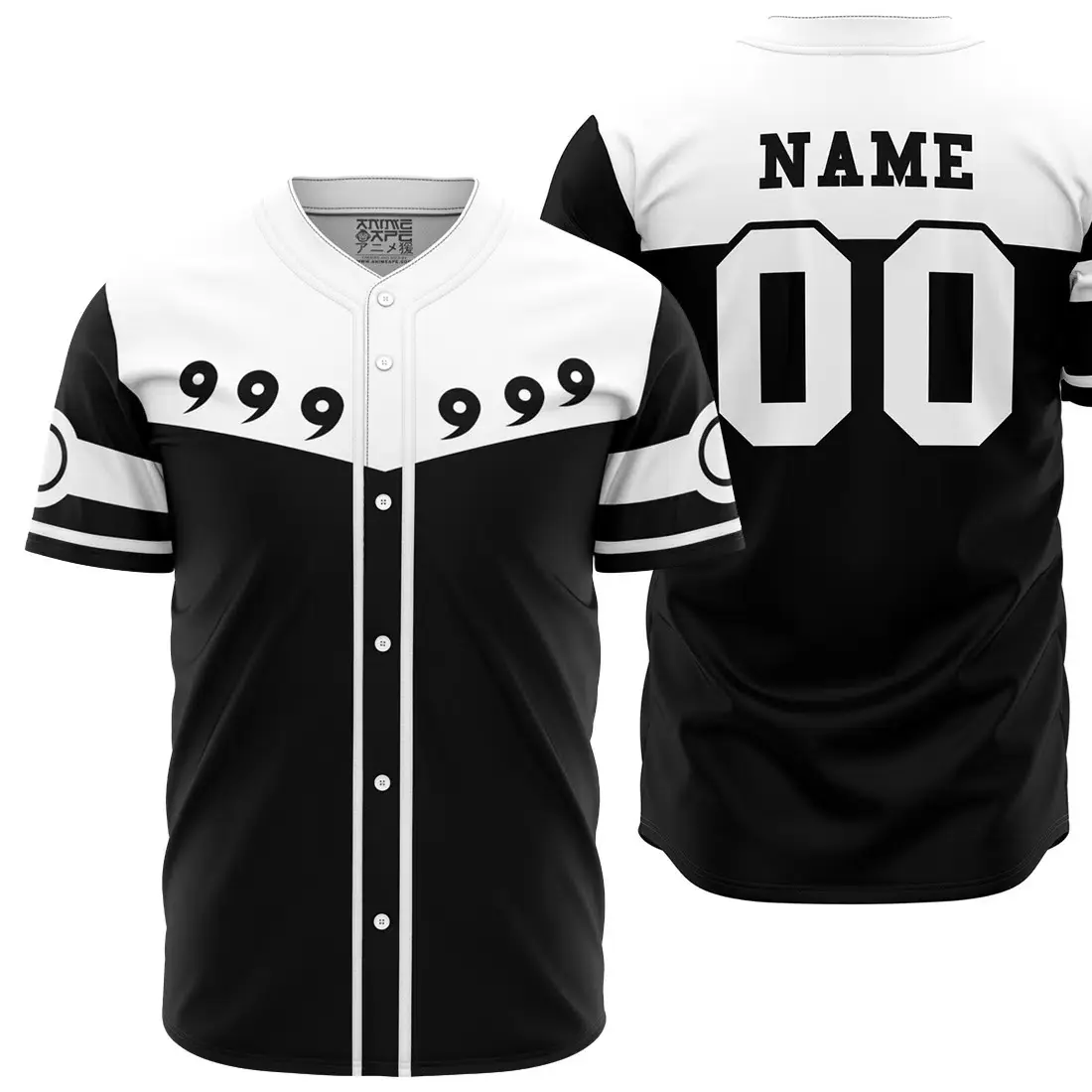 Anime Ninja Six Paths Cosplay Baseball Jersey - Premium Breathable Lightweight V-Neck Baseball Style Jersey - Perfect Gift for Otaku Streetwear Fans