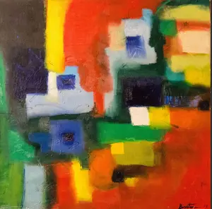 Power — Original Oil Painting on Canvas by Scott Benites (35 x 35 in, Abstract/Contemporary)