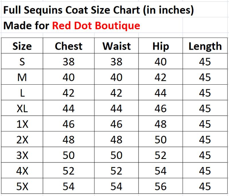 610 - Long Sleeves Full Sequins Open Front Duster Cardigan Cover-up Jacket Coat Womenswear Day Black