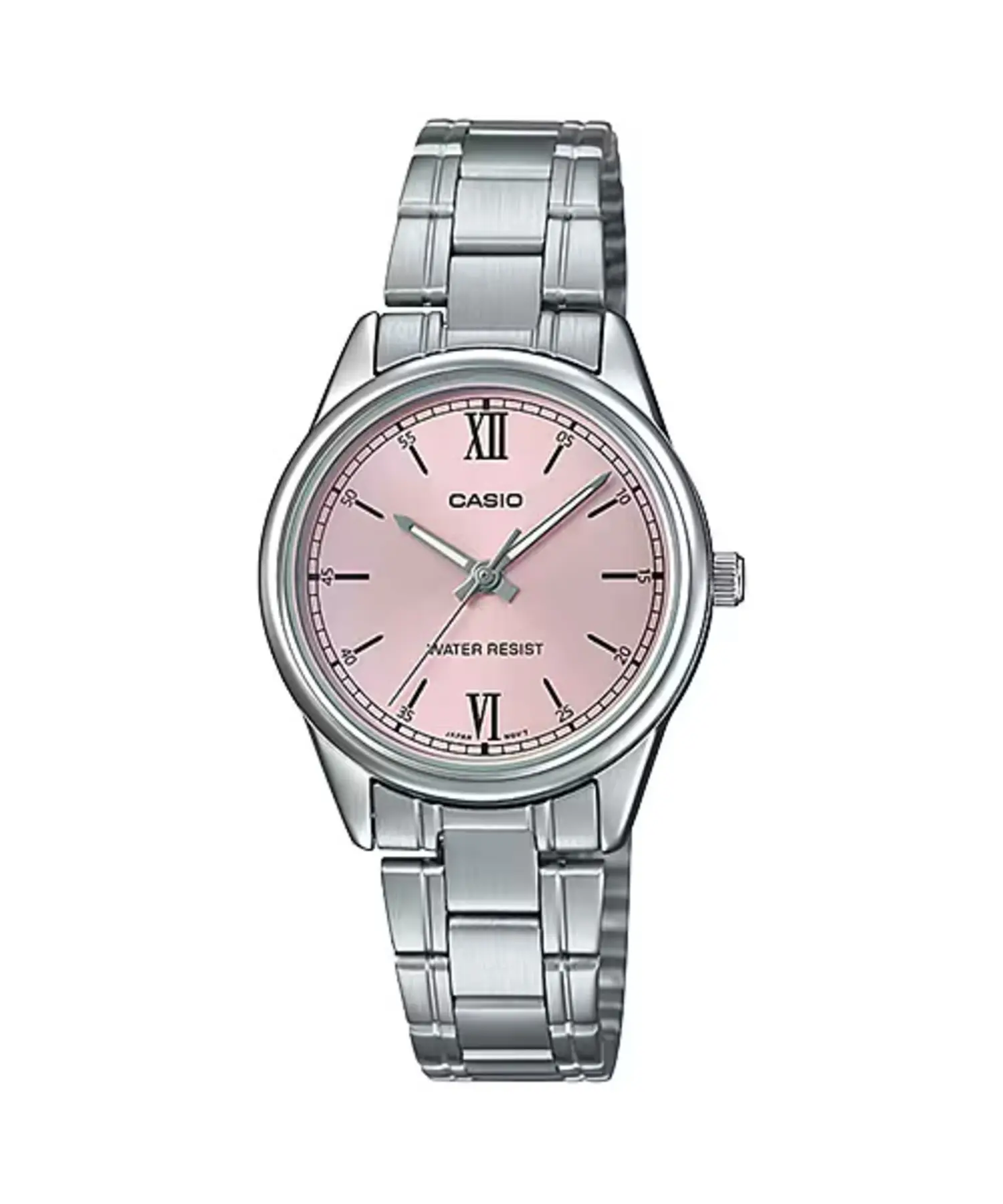 Casio Women’s Pink Dial Stainless Steel Bracelet Watch - LTP-V005D-4B2UDF