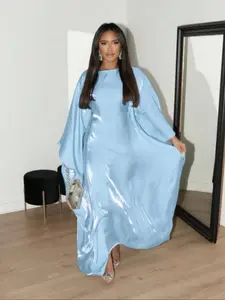 Women's Elegant Formal Fashion Batwing Sleeve Arabic Dress Robe, Party Wear, Stylish Long Gown, Perfect for Gatherings