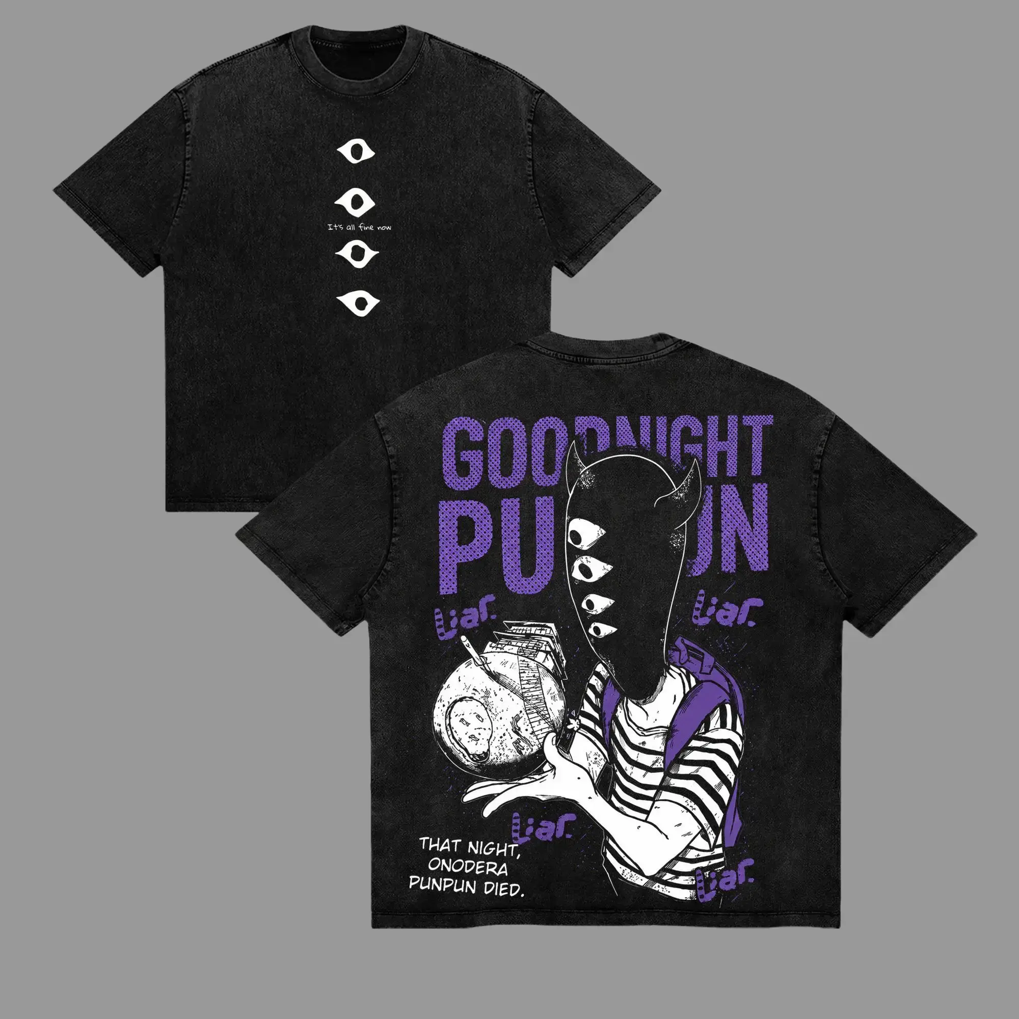Onodera Punpun Graphic Tee Oyasumi Punpun Vintage Washed Shirt Unisex Streetwear Anime Merch Goodnight Punpun Tee Psychological T-Shirt Gift for Anime Lovers Fans