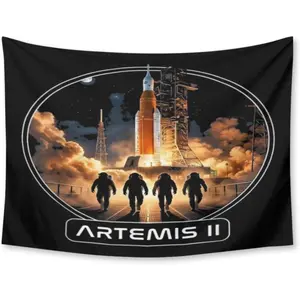 [Best Gift]custom Artemis II Launch to The Moon 2026 Tapestry for Decor,Tapestries Banner Background Falgs for Garden Yard Party Decoration 30x40 Inch