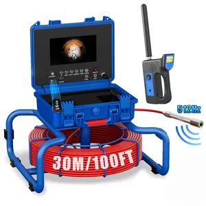 Sewer Camera with Locator 100ft 7" HD Screen Self Leveling Distance Counter Drain Pipe Inspection Camera Video Audio Recording Snake Camera with Light Included 32GB Card Automotive Scan Tool Automotive Oscilloscope Multimeters Diagnostic Tool