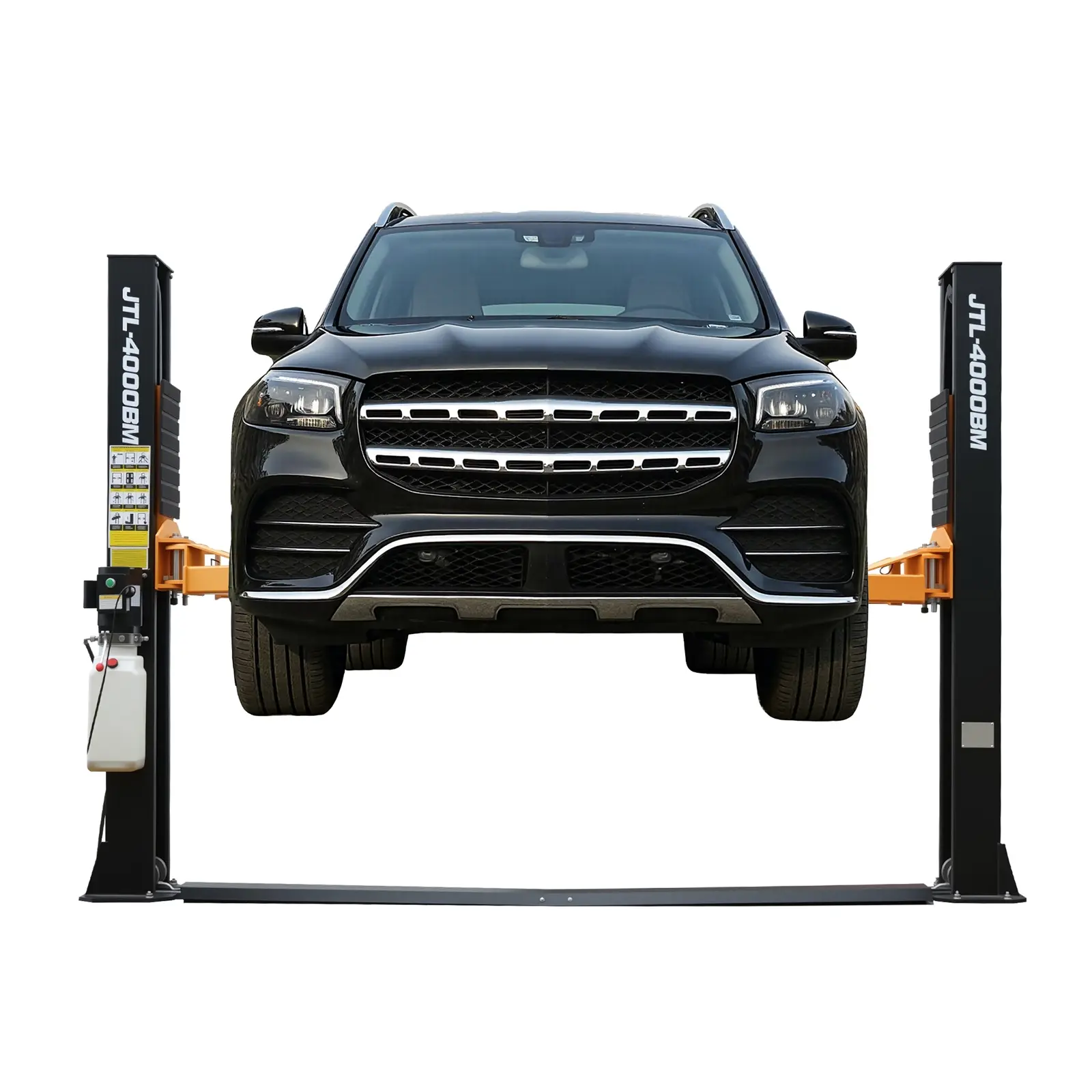 Amerlife Hydraulic Car Lift for Home Garage, 3+2 Adjustable Dual Arms, Dual-Point Safety Release, Rubber Door Protectors, 220V 60Hz Motor Compatible with Sedans & Light Trucks