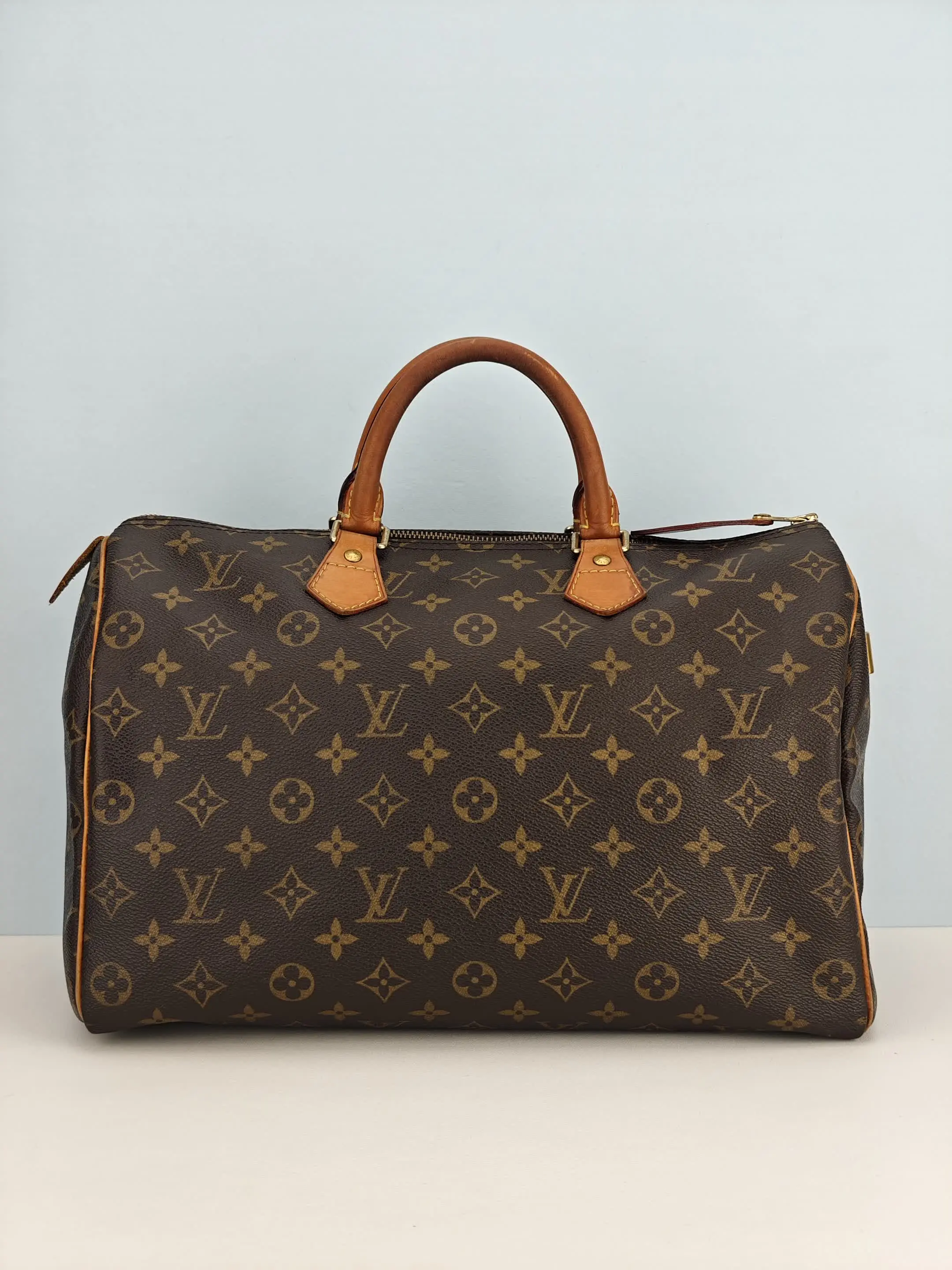 Pre-owned Monogram coated canvas Clutches & Wristlets Louis Vuitton Speedy 35 coated canvas Handbag【AA1016】
