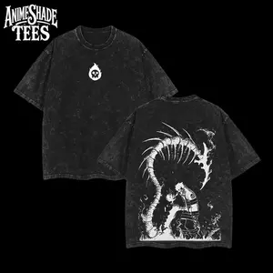 Shinra Kusakabe Washed Tee Shirt – Fire Flame Hero Anime Inspired Vintage Graphic Oversized Streetwear Fire Force Fan Shirt men One Piece Devil Fruit T-Shirt