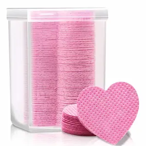 Christmas Heart Makeup Remover Cotton Set, Dual-Sided Dry Wet Wipes, Makeup Remover Towelettes, Multi-Purpose Non-Woven Fabric, Beauty Care, Perfect Gift for Makeup Lovers