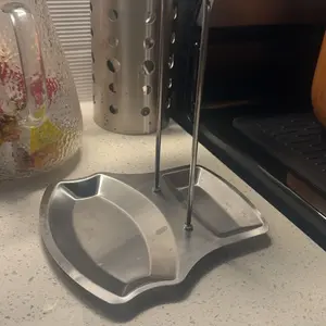 Stainless Steel Lid and Spoon Rest Kitchen Utensil Holder, Modern Cookware Kitchenware Accessory for Home Kitchen, Dining Room and Barbecue Use