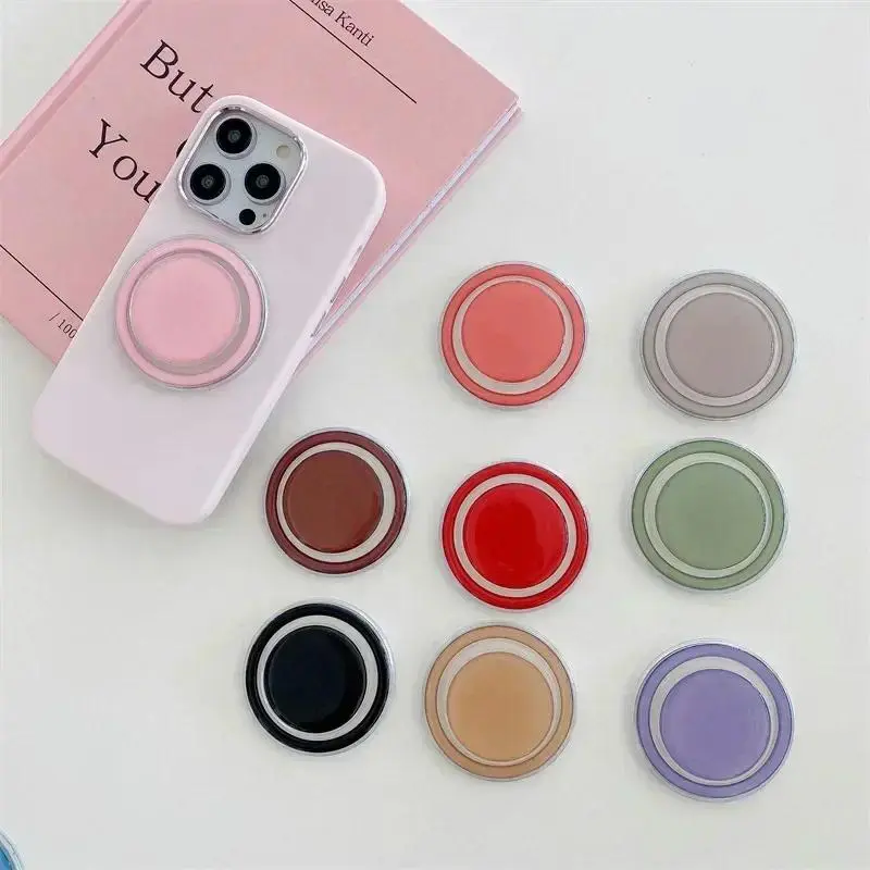 Magnetic Folding Mobile Phone Grip Holder Socket Pocket Support for IPhone Samsung Mac Safe Ring Finger Expanding Stand posocket