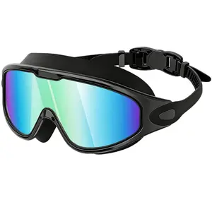 Wide-Angle Swim Goggles, Anti-Leak Anti-Fog, UV Protection, 180° Clear Vision, Pool Glasses, Comfortable Fit, Durable Design, Adults & Teens, Swimming Goggles