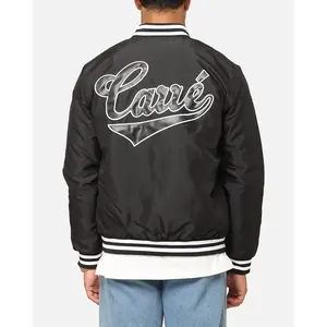 Carre Team Puffer Varsity Jacket Black/White