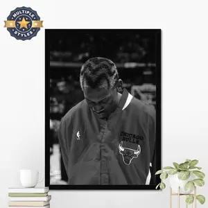 Dennis Rodman Poster, Dennis Rodman Wall Art, Basketball Poster, Gift For Him, Motivational Sport Poster ( Unframed - Print Only )