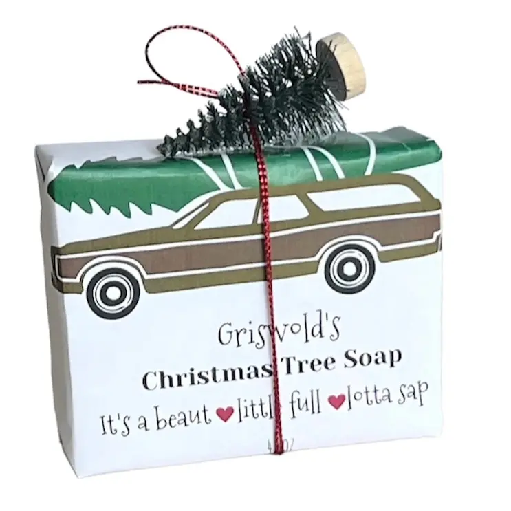 Christmas Vacation movie soap bar, Griswolds soap, Christmas tree scented soap bars, Funny Christmas gift