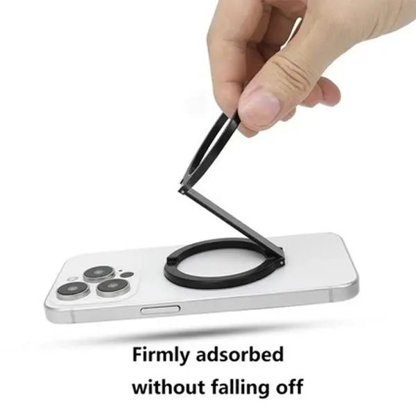 Magnetic Alloy Cellphone Mount - Portable MagSafe Double-Sided Accessory, Hands-Free Desktop Stand for All Smartphone Models (Ideal for Binge-Watching), Accessories