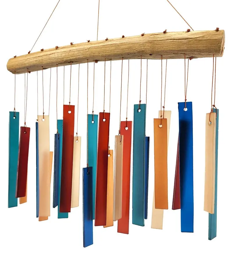 Retro Driftwood Glass Chime