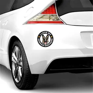 STICKERS/DECALS - I Love My German Shepherd Portrait - Sticker 5.5" x 5.5"