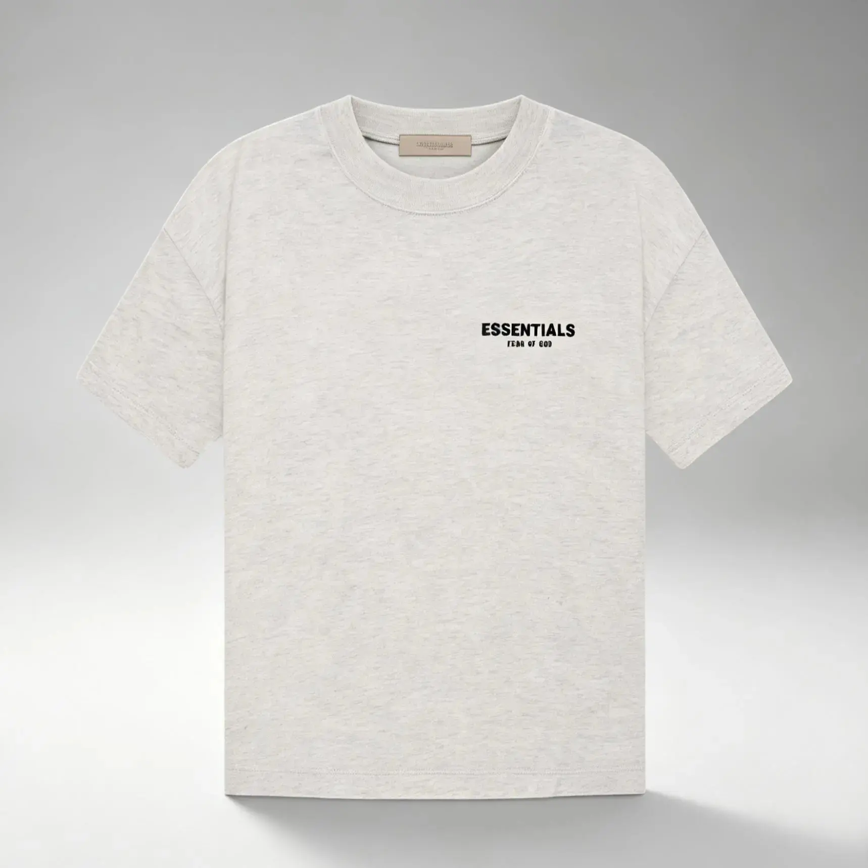Fear of God Essentials T-shirt Light Oatmeal OVER SIZE Casual Wear Comfortable Fit Simple Design Versatile Everyday Wear